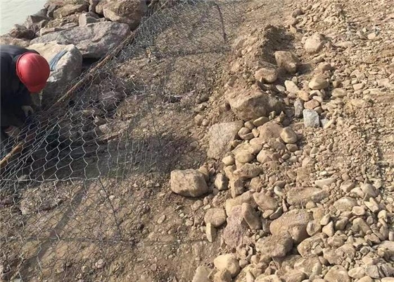 سبدهای گابیون مش سیم 2.0 میلی متری با روکش روی سنگین محافظت در برابر فرسایش خاک