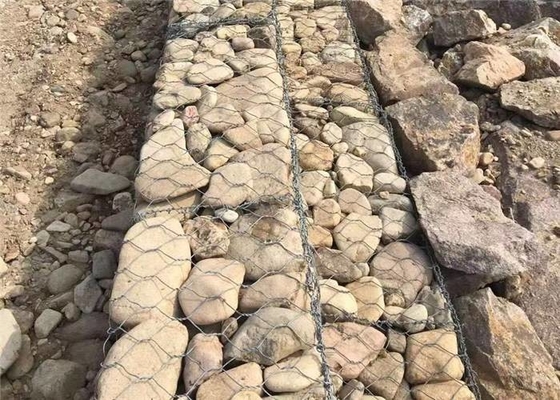 6*8، 8*10،10*12 قفس سیم فلزی پر شده با سنگ برای محافظت در برابر فرسایش خاک یا ساحل رودخانه