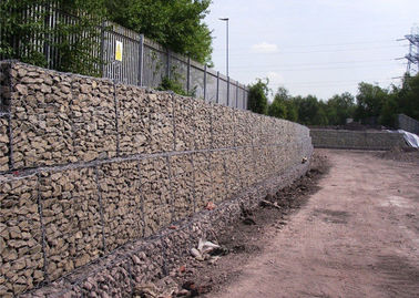 سبد گابون دیواری دوقطبی نگهدارنده بافته شده با سایز گابیون