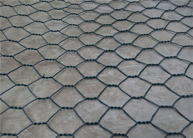 ایمنی PVC پوشش داده شده مش سیم شش ضلعی، گالوانیزه جعبه گابین طول عمر