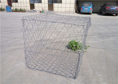 نقره ای رنگ تزئینی سبد گیبون / فولاد گالوانیزه قفس
