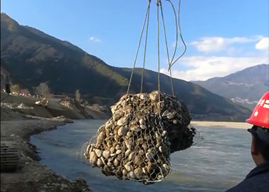 حفاظت موقت سیل گابیون قفس دیوار روب 380 MPa استحکام کششی