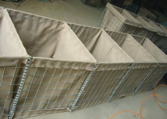 3mm موانع دفاعی نظامی / موانع شن و ماسه گابيون Mesh Box