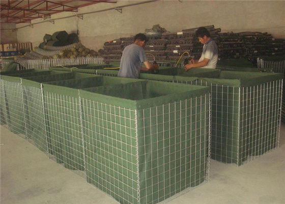 75x75mm 6.0mm موانع دفاعی نظامی موانع پر از شن جوش شده کنترل سیلاب آسان نصب