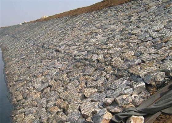 سبدهای گابیون مش سیم 2.0 میلی متری با روکش روی سنگین محافظت در برابر فرسایش خاک