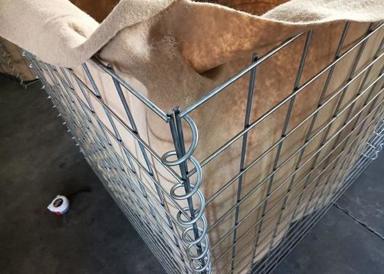 75x75mm 6.0mm موانع دفاعی نظامی موانع پر از شن جوش شده کنترل سیلاب آسان نصب