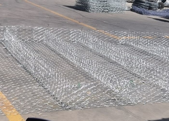 تشک EN10223  Gabion ASTM975 قفس سنگی منظره با روکش روی سنگین