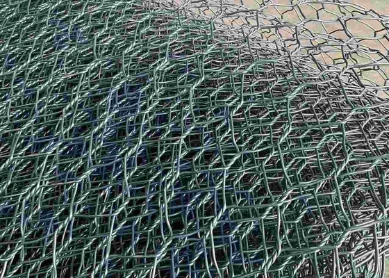مش سیم گابیون 2.7 میلی متری 80 میلی متر در 100 میلی متر PVC روکش شده برای محافظت از رودخانه