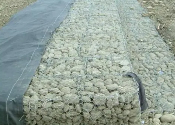 اندازه شبکه 60x80mm تشک گابيون رنو قدرت بالا برای ساختارهای نگهدارنده