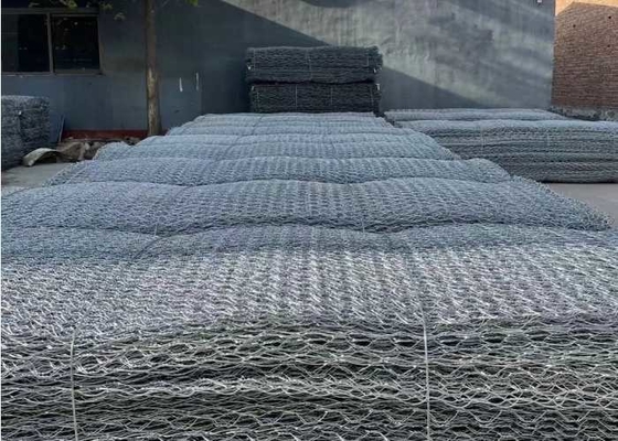 سیم فولادی گالوانیزه 1m-6m هکساگونال سبد گابيون برای حفاظت از پل آب خاک