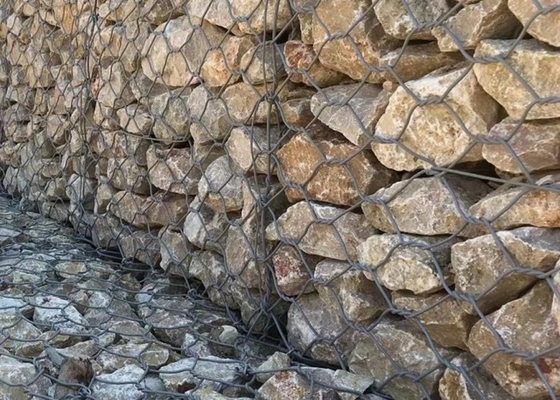 2*1*1m 245gsm سیم گالوانیزه سبد های گابیان ساخت و ساز پایدار