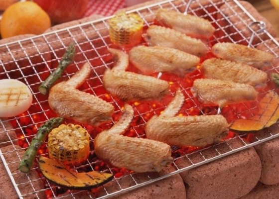 مستطیل شکل مشبک گریل کباب پز فولاد ضد زنگ سبک وزن 304