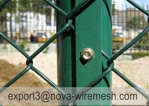 کشش قوی زنجیره ای پیوند حصار میش گالوانیزه PVC پوشانده