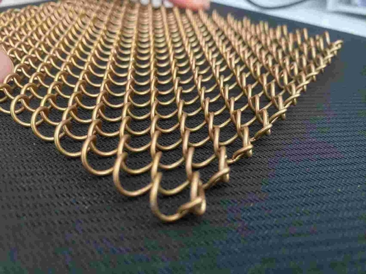 سقف دیویدر آلومینیوم زنجیر لینک پرده 4mm 5mm 6mm فلزی تزئینی
