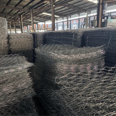 سبد گابیون گالوانیزه 2x1x1 متر مش سیم فولادی دو رشته ای 2.7 میلی متر