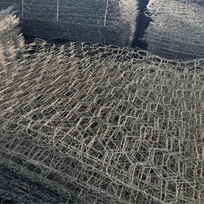 سبد گابیون گالوانیزه 2x1x1 متر مش سیم فولادی دو رشته ای 2.7 میلی متر