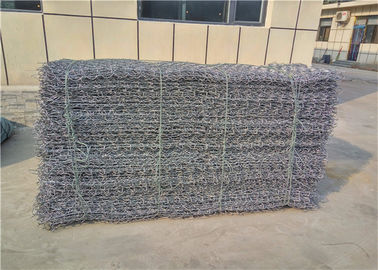 قفس های گابیون گالوانیزه 80mmx100mm Mesh Size PVC پوشش گرم غوطه ور شده برای ساخت و ساز محکم