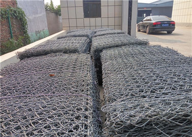 قفس های گابیون گالوانیزه 80mmx100mm Mesh Size PVC پوشش گرم غوطه ور شده برای ساخت و ساز محکم