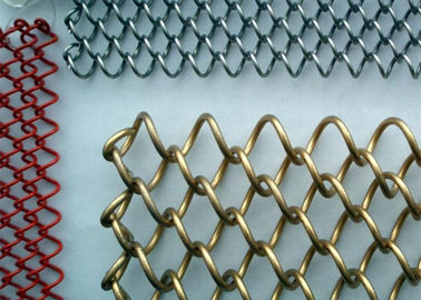 پرده تزئینی فلزی مچ آلومینیوم طلا 6mm X 6mm جدا کننده اتاق سفارشی