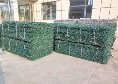 قفس های گابیون گالوانیزه 80mmx100mm Mesh Size PVC پوشش گرم غوطه ور شده برای ساخت و ساز محکم