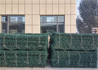 قطر قفس 0.9m جعبه گابيون گالوانیزه برای حیاط / دکوراسیون با سطح پوشش PVC