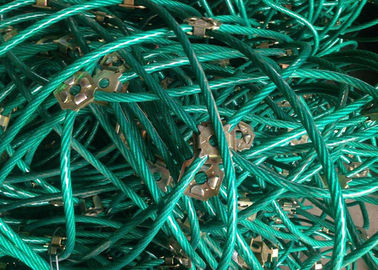 Twill Weave Rockfall Protection Netting Spider Spiral Rope Mesh نقره ای رنگ
