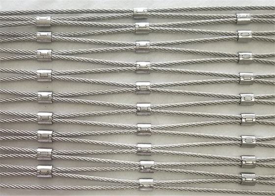 رومیپید سوراخ باغ وحش طناب شبکه فولاد ضد زنگ انعطاف پذیر Ferroled برای حیاط حیوانات